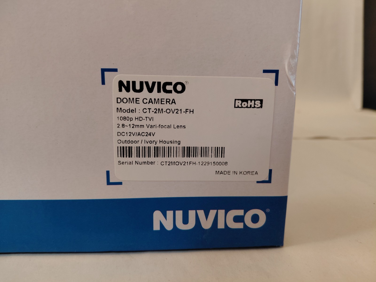 Nuvico Gen II TVI CT-2M-OV21 Dome Cameras - New - Open Box
