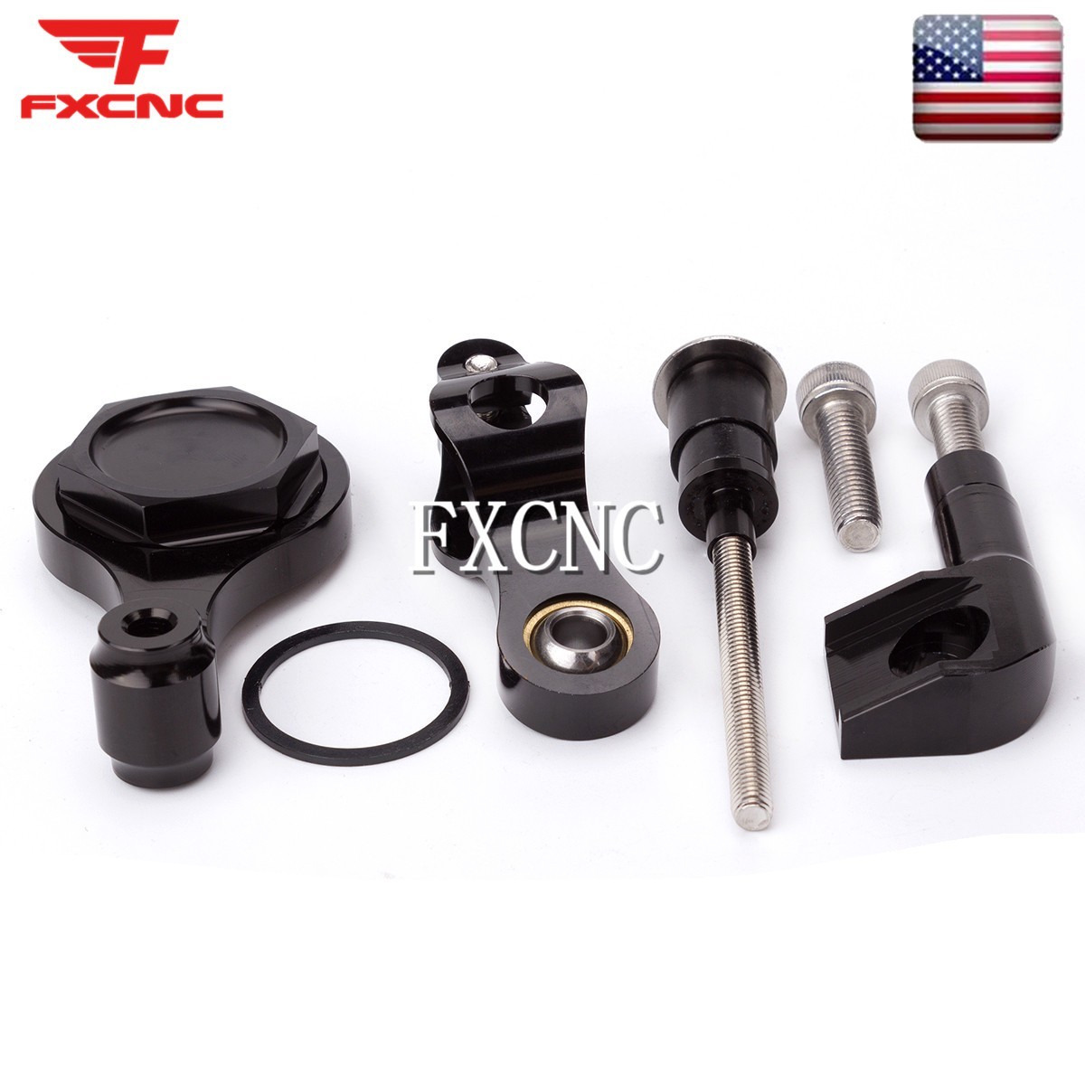 Steering Damper & Mount Bracket Kit Set For Yamaha YZF R6 2006-2020 R1 2006-2018