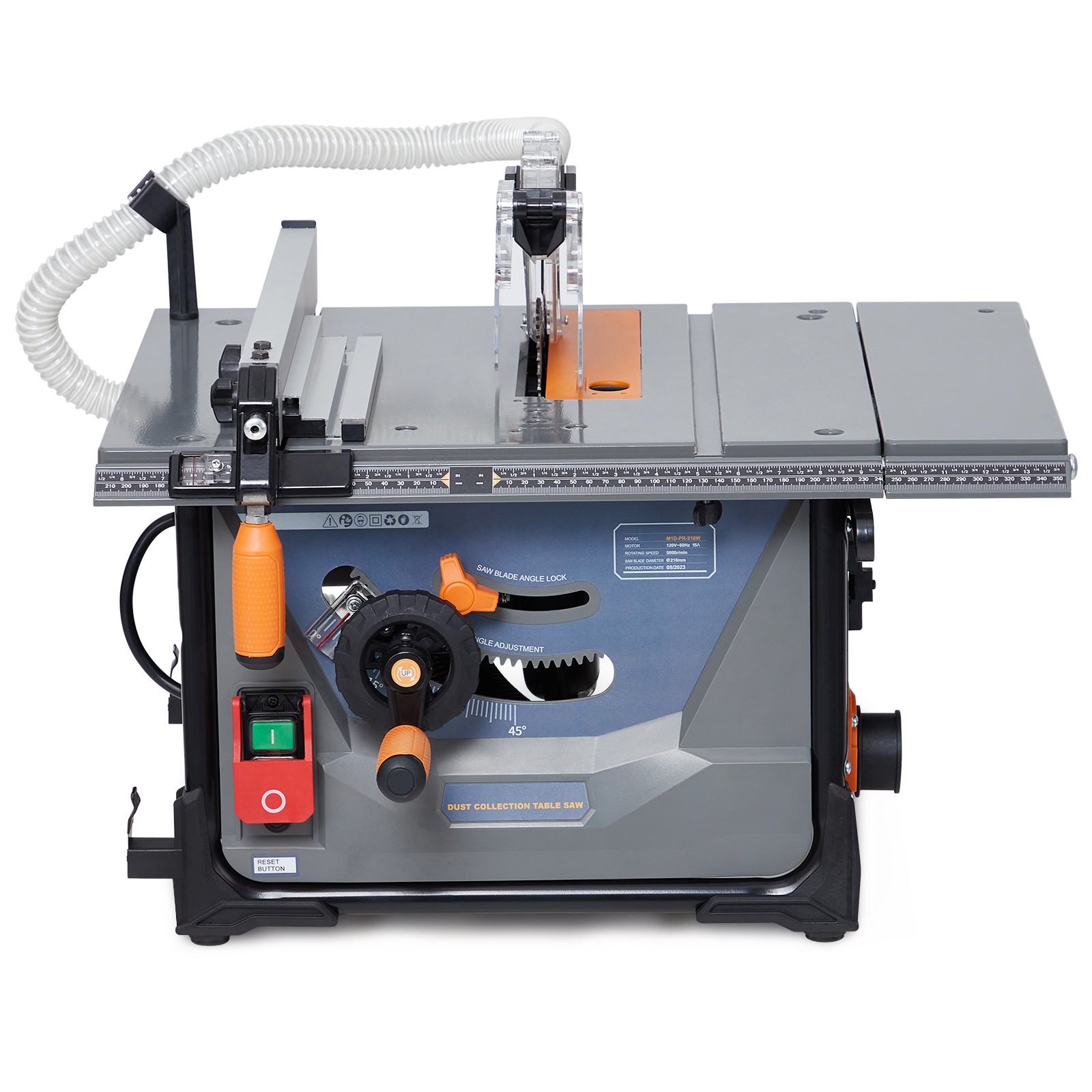 Portable Dust-Free Table Saw 15A 8-1/2in 98%Vacuuming Rate 5000RPM Woodworking