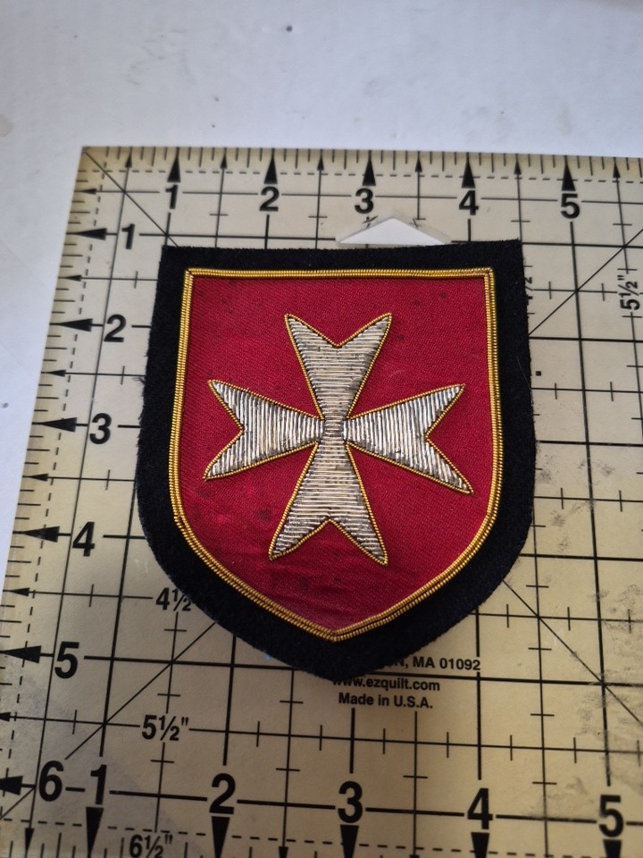 Medieval Malta Cross Crusades Patch Knight Kingdom HRE Holy Land Order Award KC