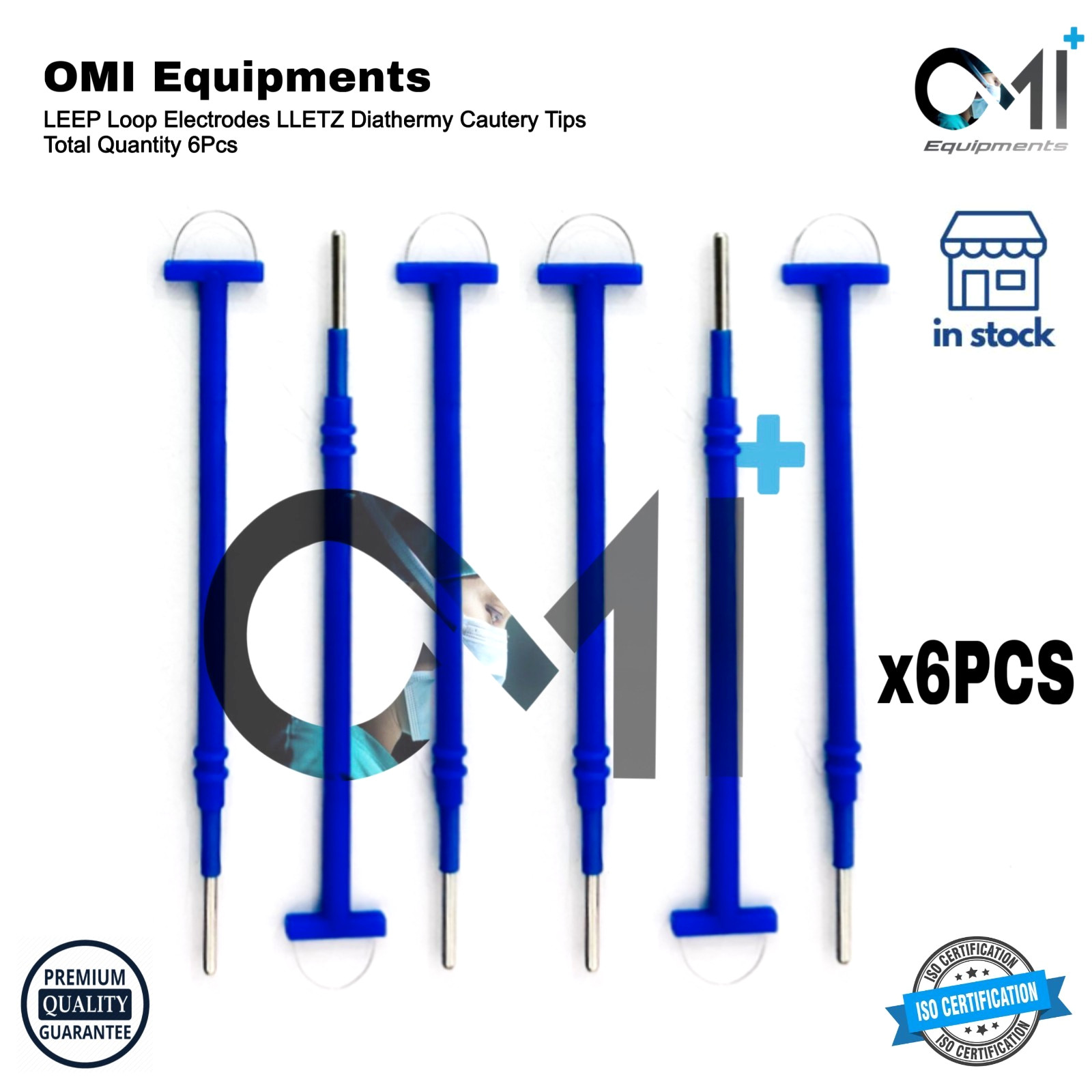 LLETZ LEEP Electrosurgical Electrodes Cautery Tips Diathermy Loop Electrode 6Pcs