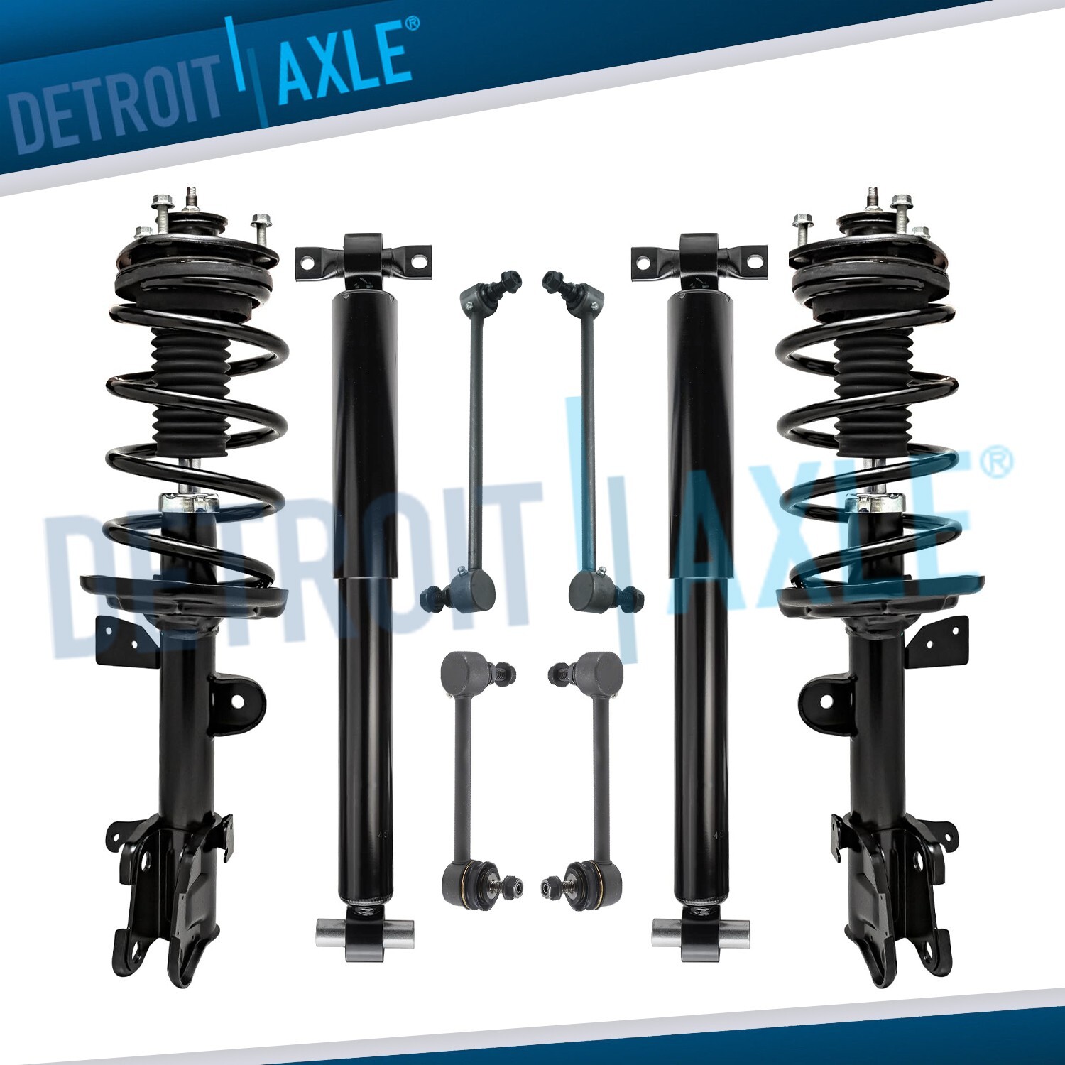 Front Struts & Coil Spring Rear Shocks Sway Bars Kit for 2009 - 2015 Honda Pilot