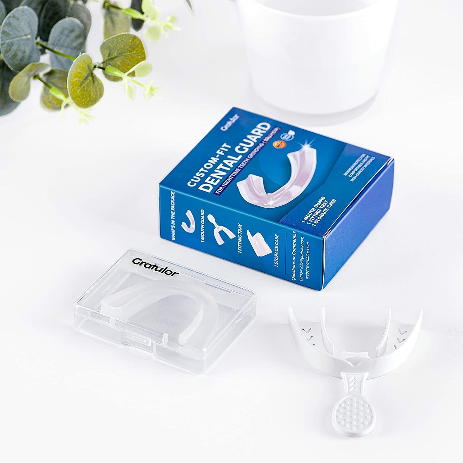 Gratulor - Custom-Fit Dental Night Mouth Guard for Teeth Grinding Clenching Br