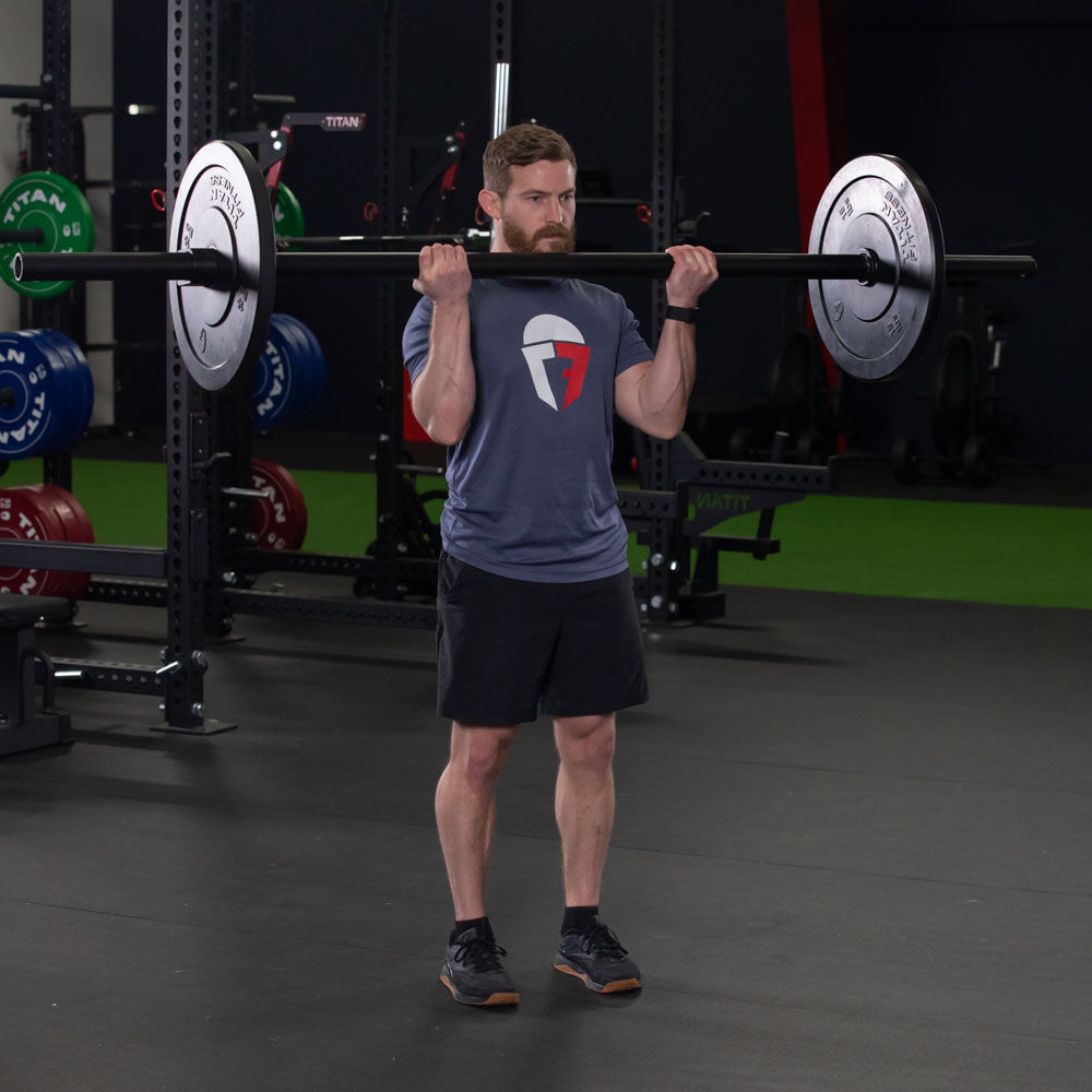 Titan Fitness 7 FT Axle Barbell, Fat Grip Strength Training, Olympic Bar