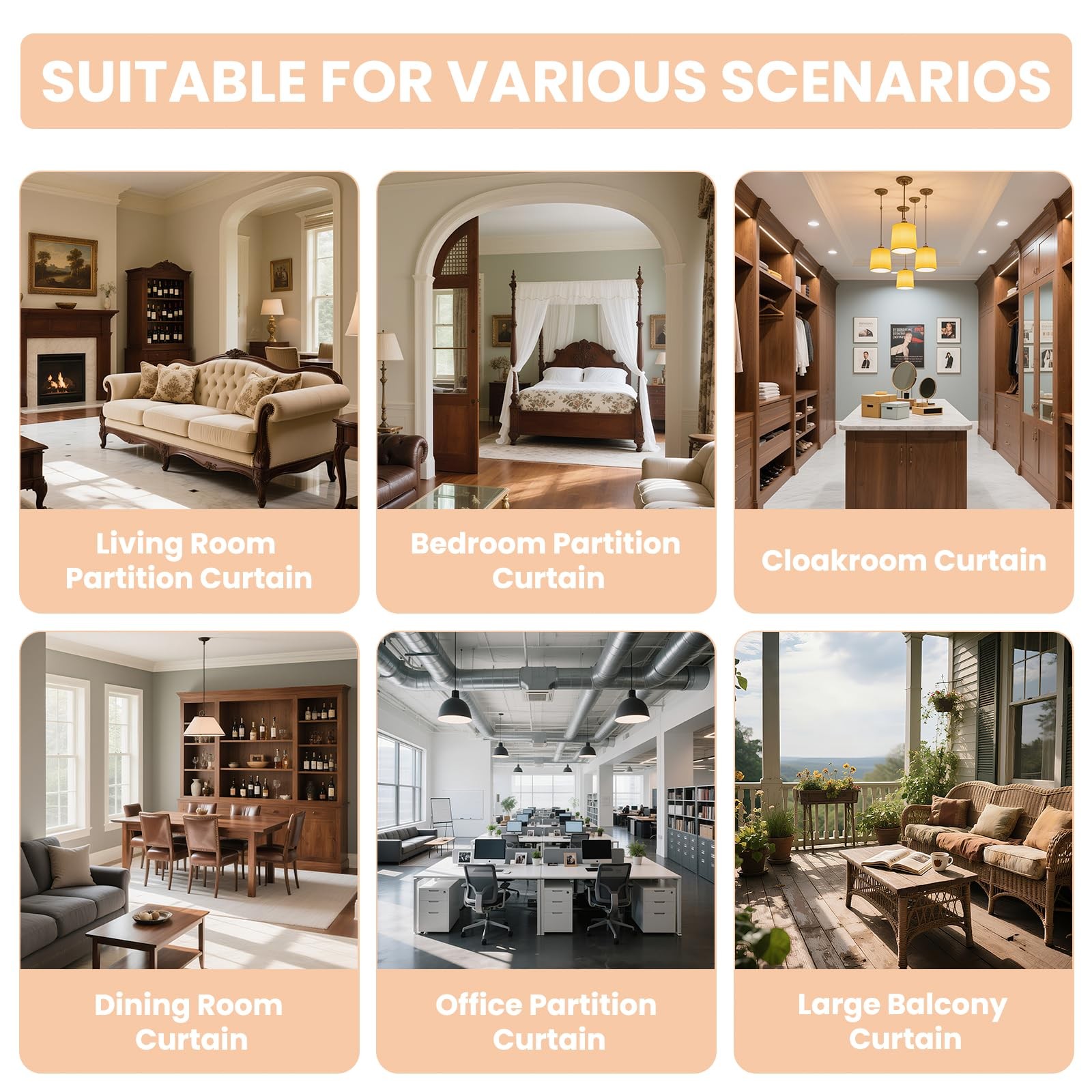 Hanging Accordion Room Divider with Track System - Ceiling-Mounted Partition ...