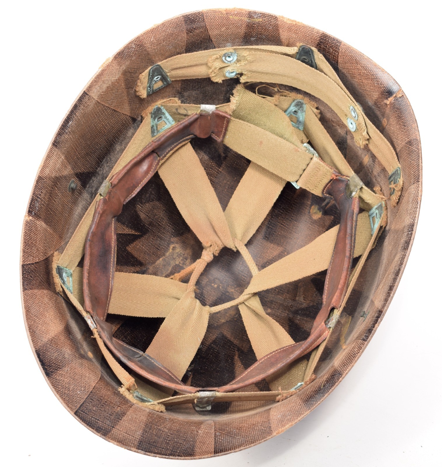 Original WWII US Military CAPAC M1 Helmet Liner w/ Sweatband, Nape Strap