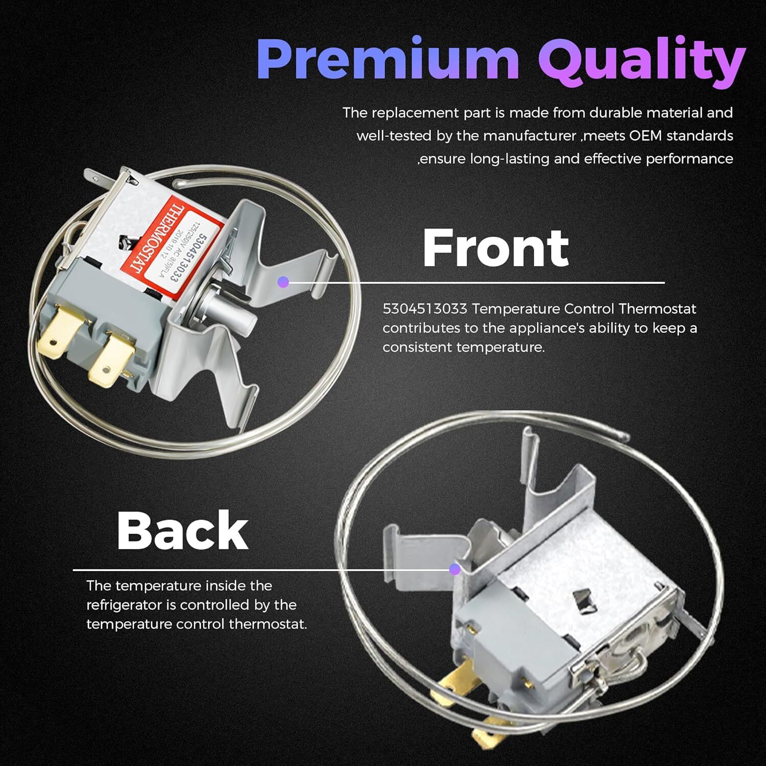 For Frigidaire Freezer Thermostat 5304513033