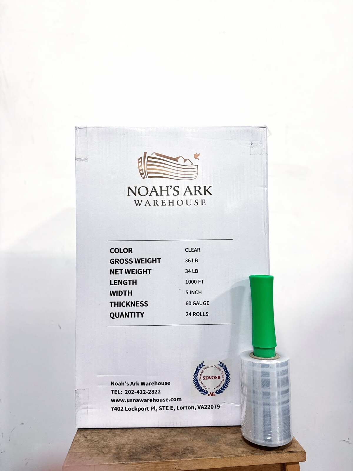 5" in. x 1000FT 60 Gauge 6PC/9PC Rolls Stretch Shrink Film Hand Wrap Core 1"