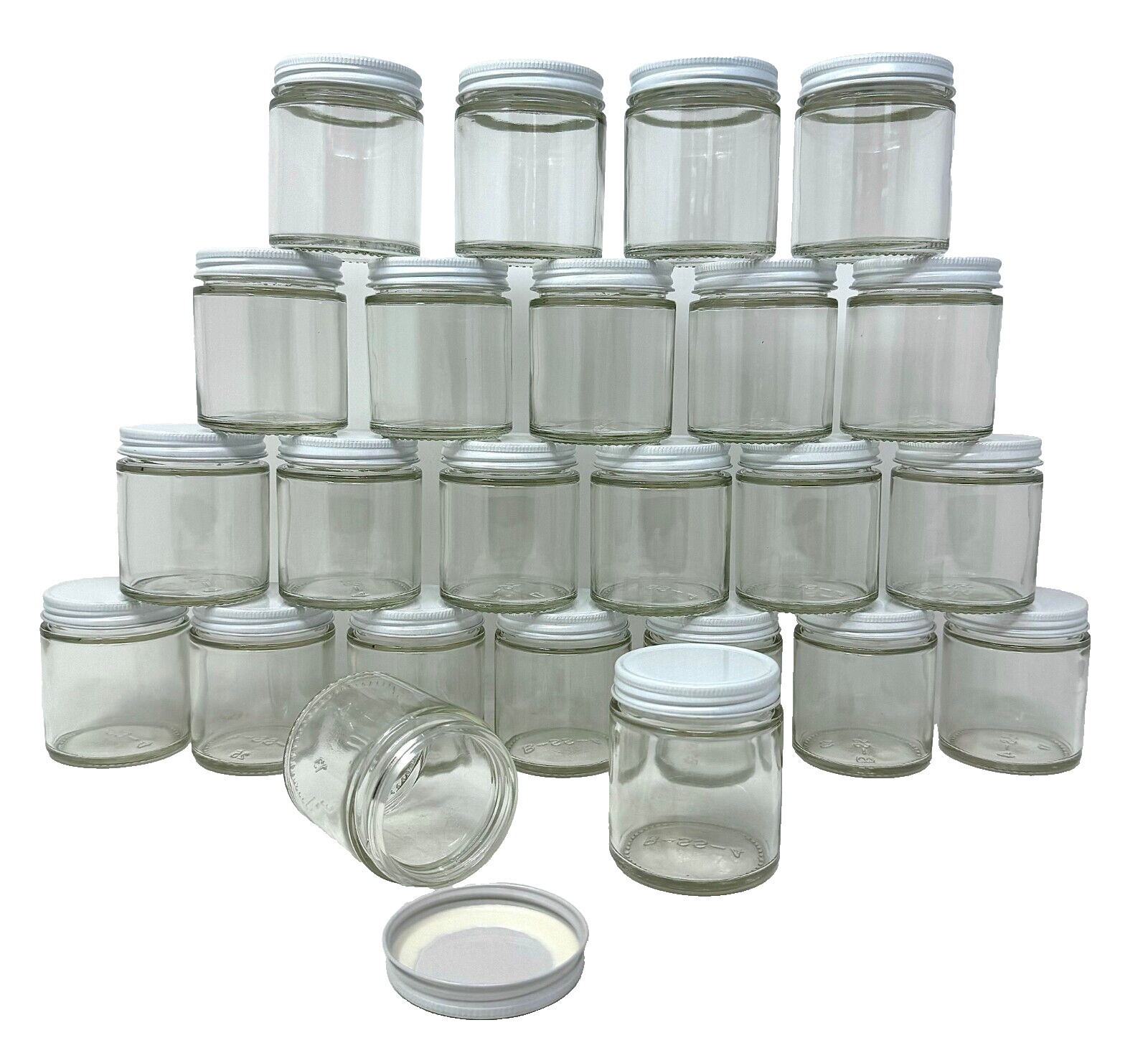 4oz Glass Jars Short with Metal Lids 24pk - BRAND NEW