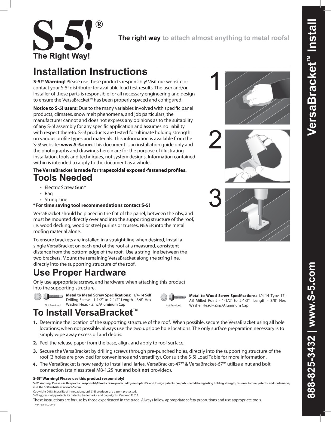 S-5! S-5-VB-47 VersaBracket Mounting Bracket