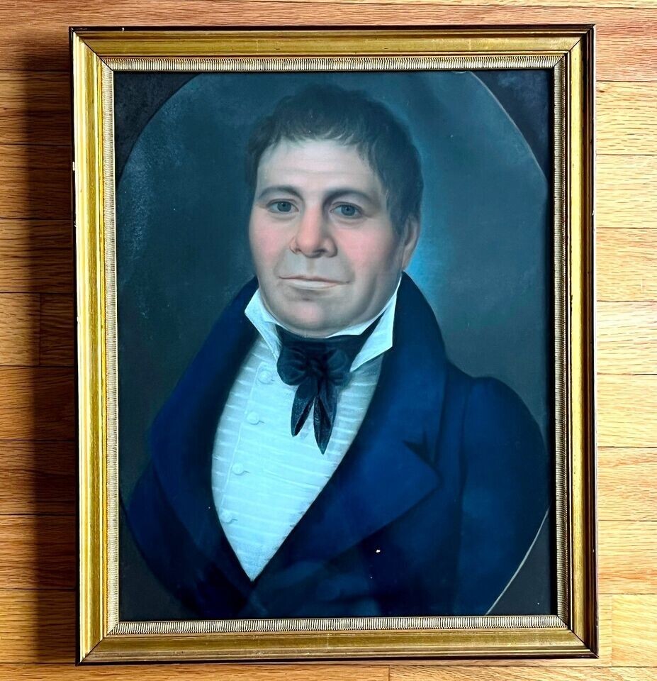 Circa 1800 Pastel Portrait with Napoleonic Period Hair Style