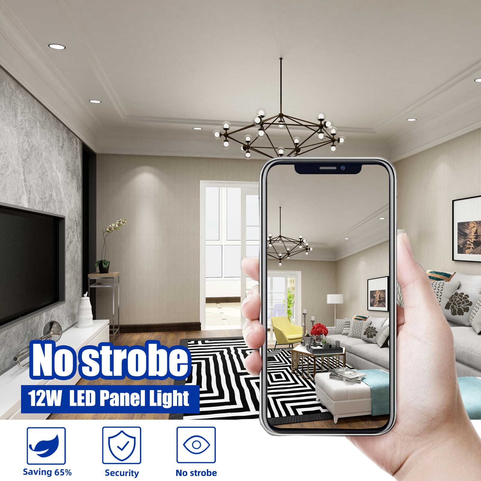 6 Pack / 12 Pack 6 Inch LED Recessed Light with 3CCT - Canless Ultra Thin Wafer