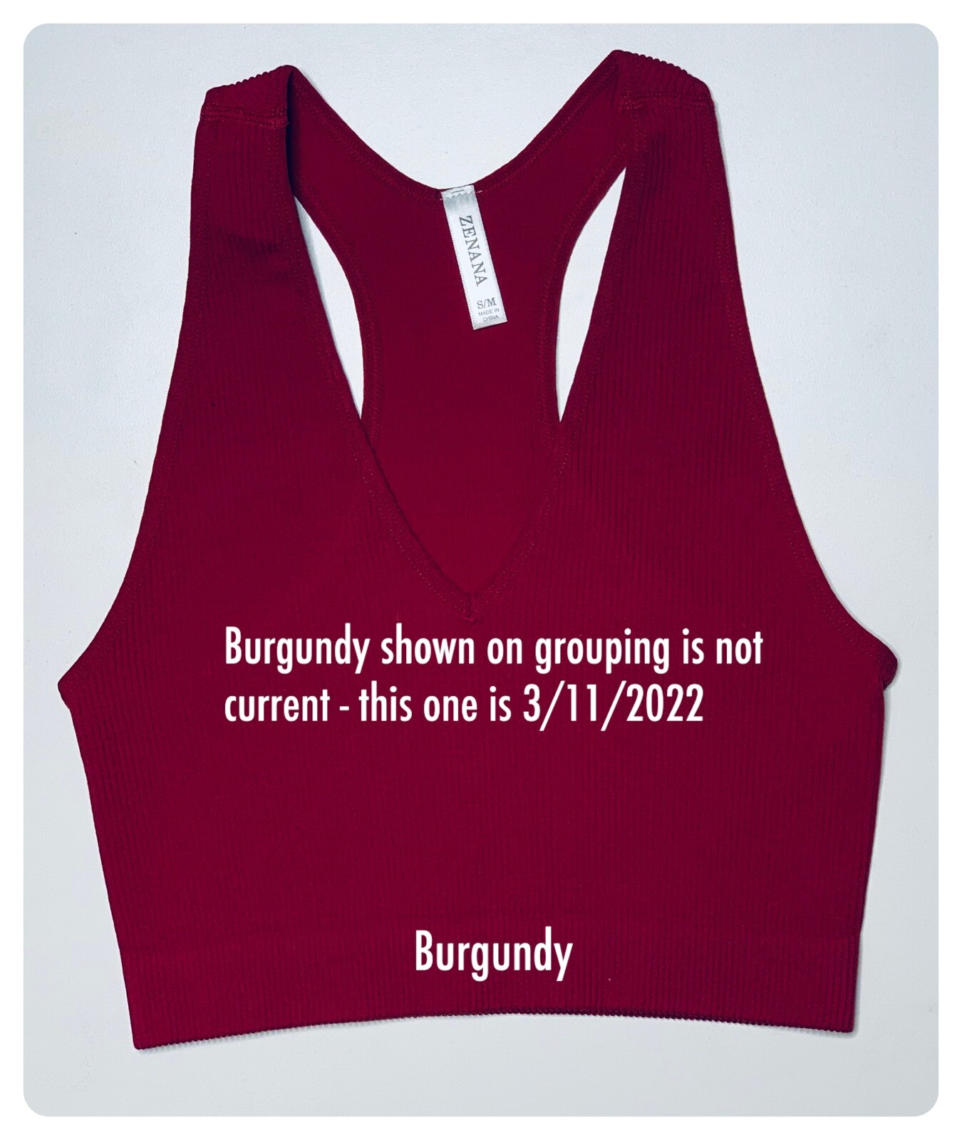 Zenana Ribbed Racerback tank 36 colors crop top Brami Bralette S-XL 32A - 40DD