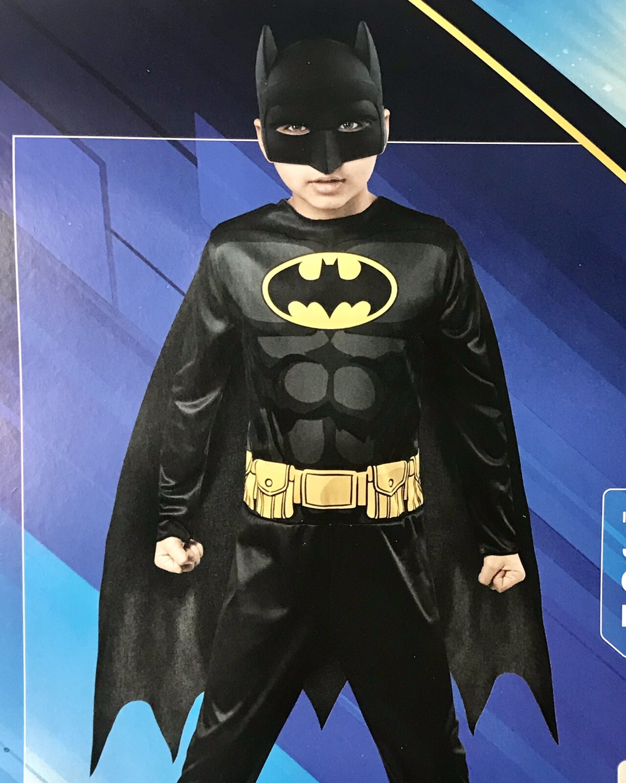 Rubies DC WB Batman Child Halloween Costume 3 Pieces Set Black Multiple Sizes