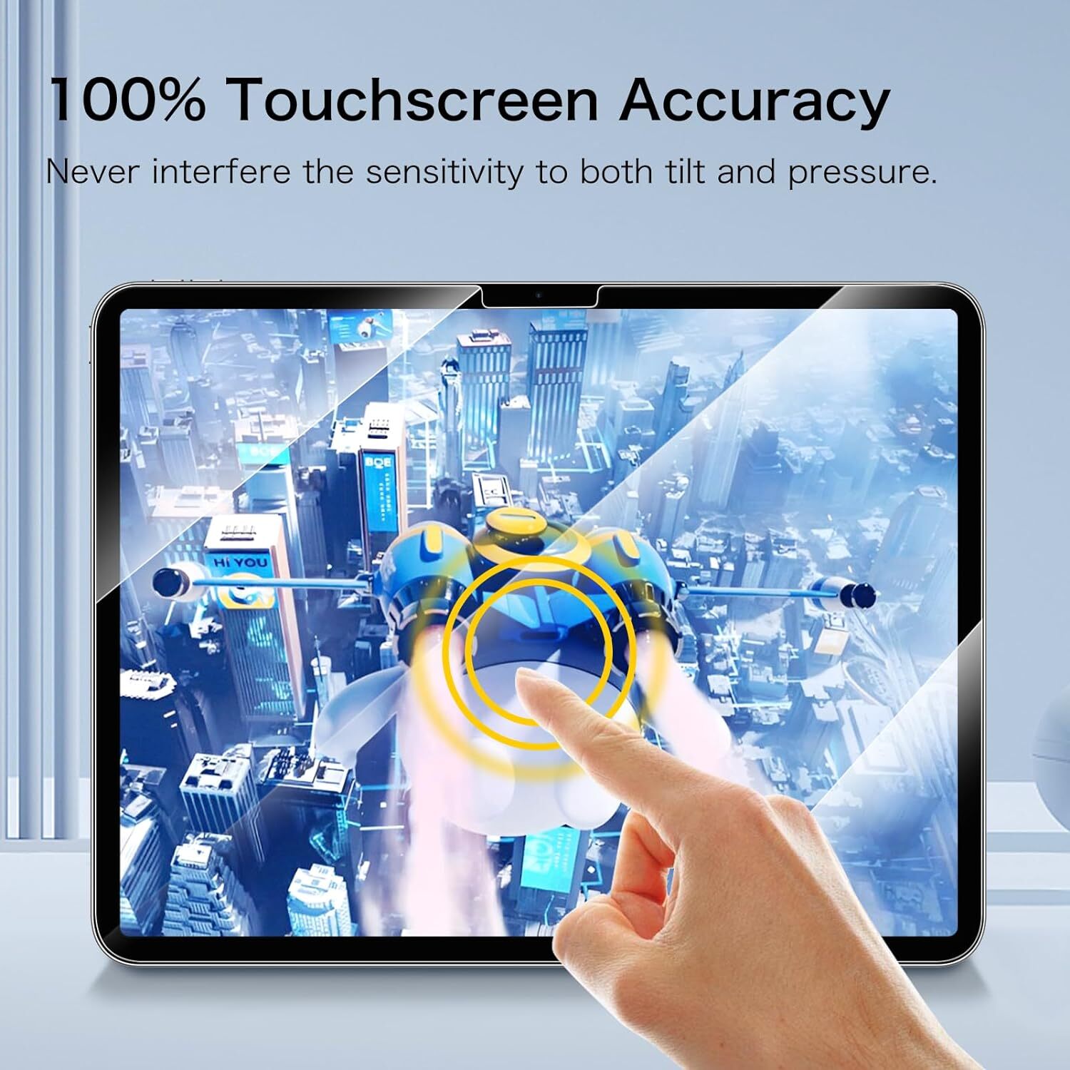 2-Pack Tempered Glass Screen Protector for iPad Pro 13-inch M4 2024 Anti Scratch