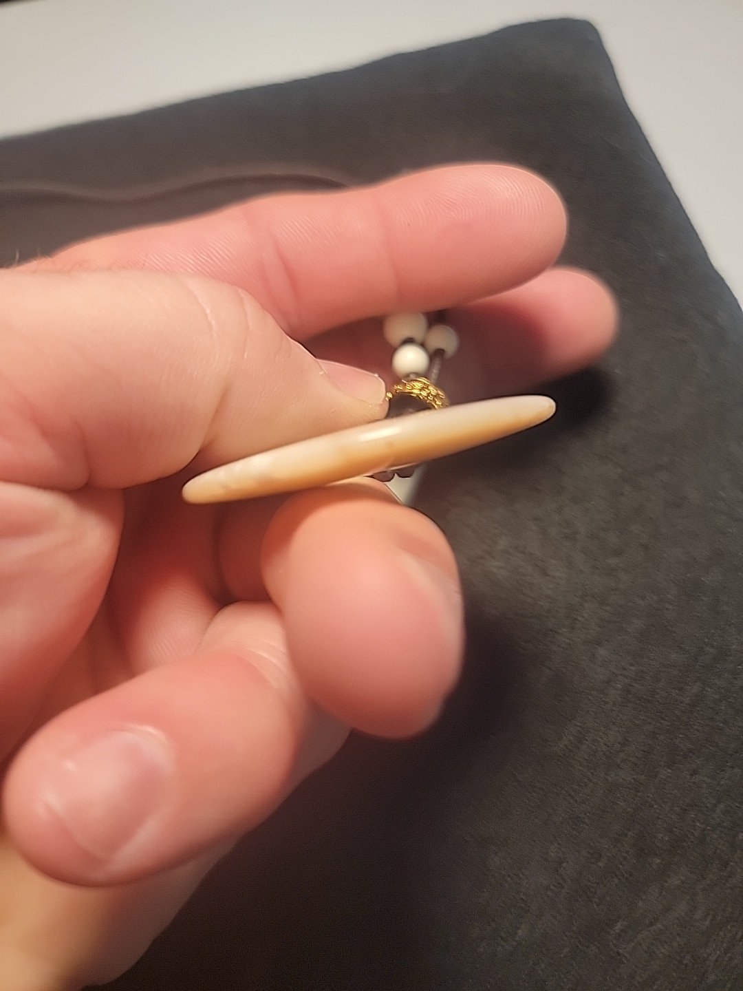 Vtg. LIZ CLAIBORNE Neut Stone Pendant Necklace/Made In Italy/ NEW