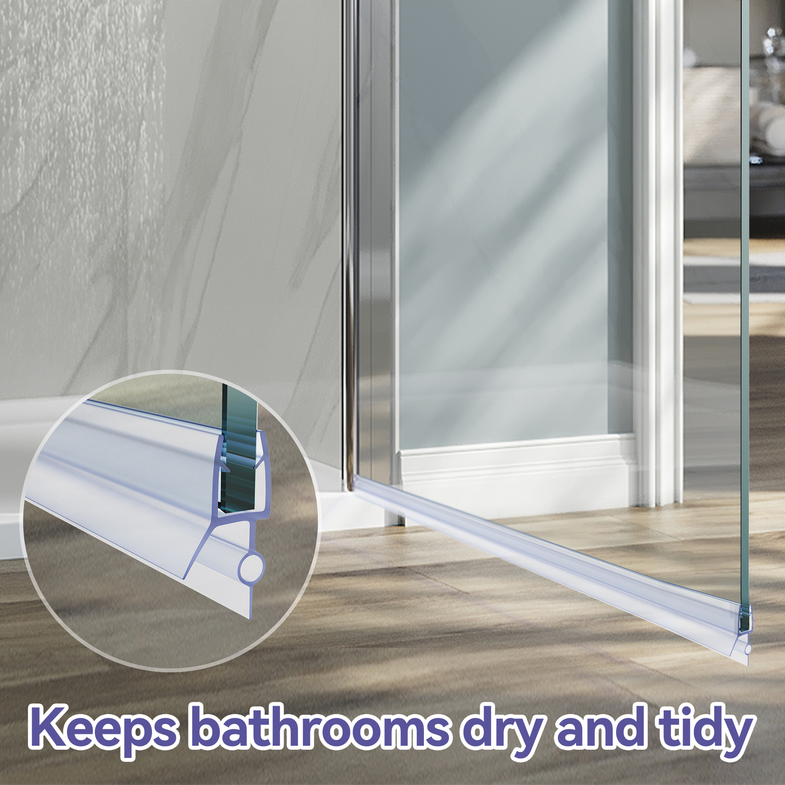 2-Pack Shower Door Bottom Seal (1/4")-Inch Glass, 28" Length - Shower Door Sweep