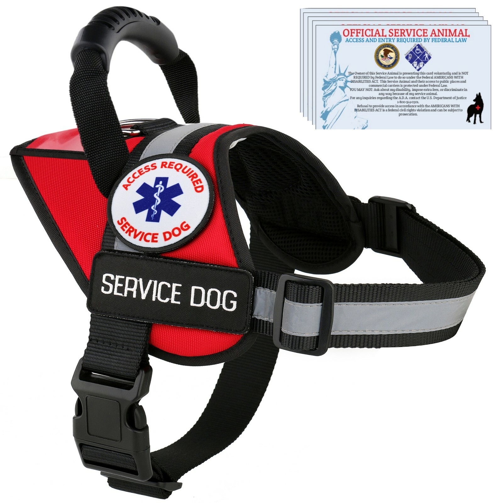 Service Dog Harness Vest Reflective - Patches - Waterproof ALL ACCESS CANINE™