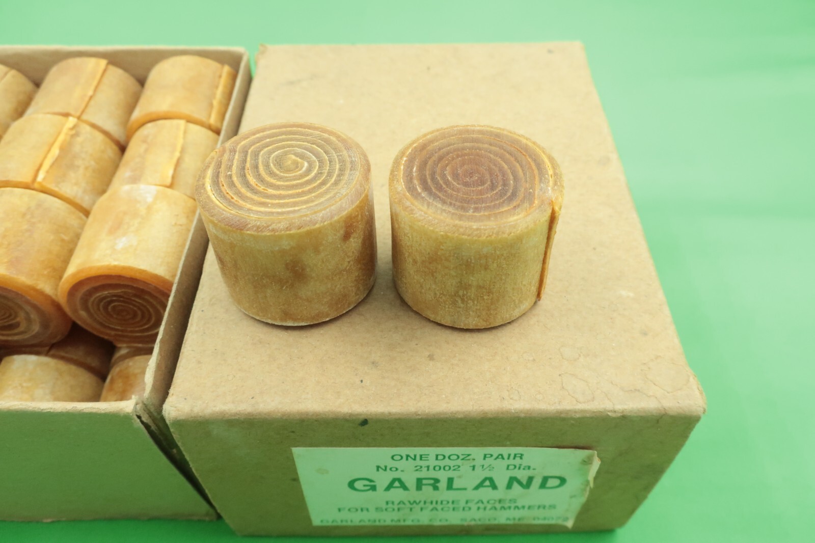 Garland 21002 Rawhide Faces 1 1/2" for Soft Faced Hammers NOS 1 Pair Per Order