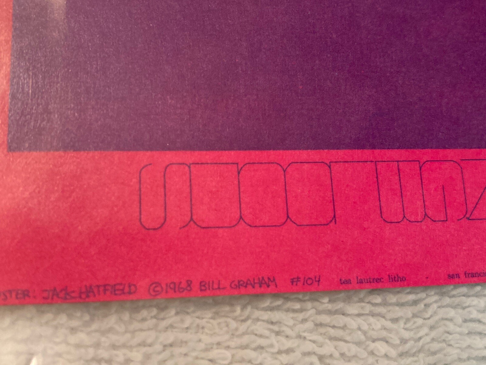 The Fillmore West Postcard BIG BROTHER & THE HOLDING COMPANY / JANIS JOPLIN 1968