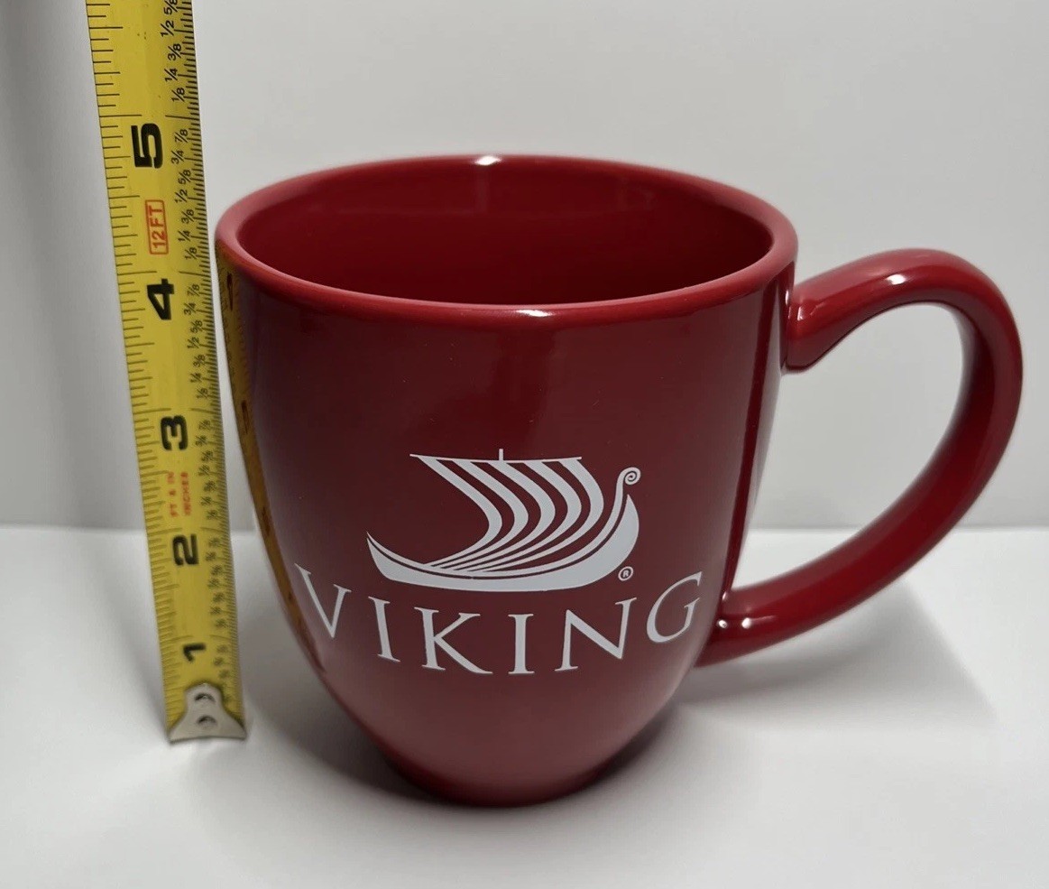 Viking Cruise Line Red Coffee Tea Mug Cup Drinkware Big 14oz NEW