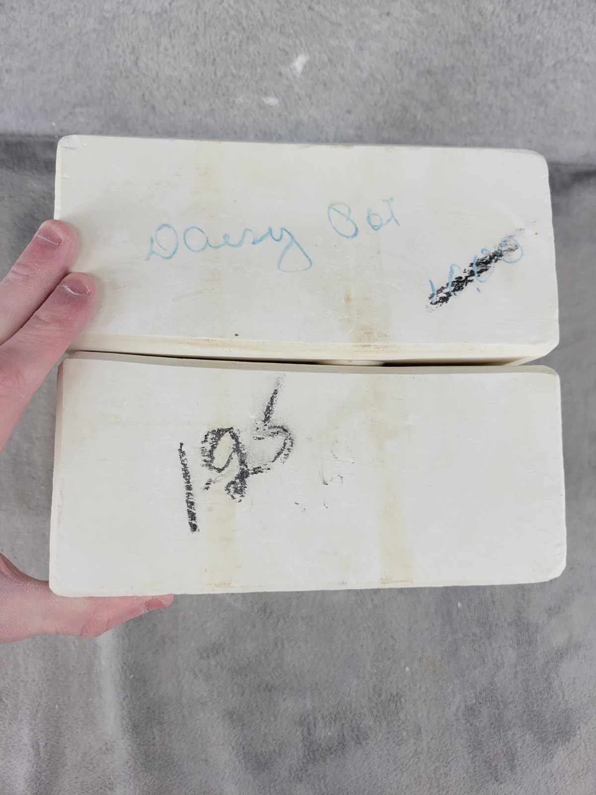 Vintage Ceramic Slip Casting Mold Of Daisy Flower Pot