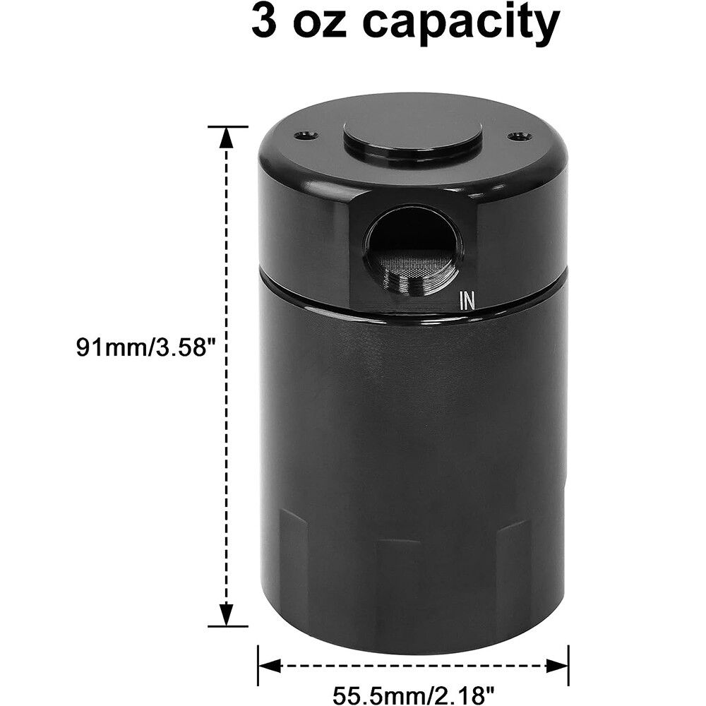 Black Oil Catch Can Oil Separator for Ford F150 2.7L 5.0L Raptor Ecoboost 3.5L
