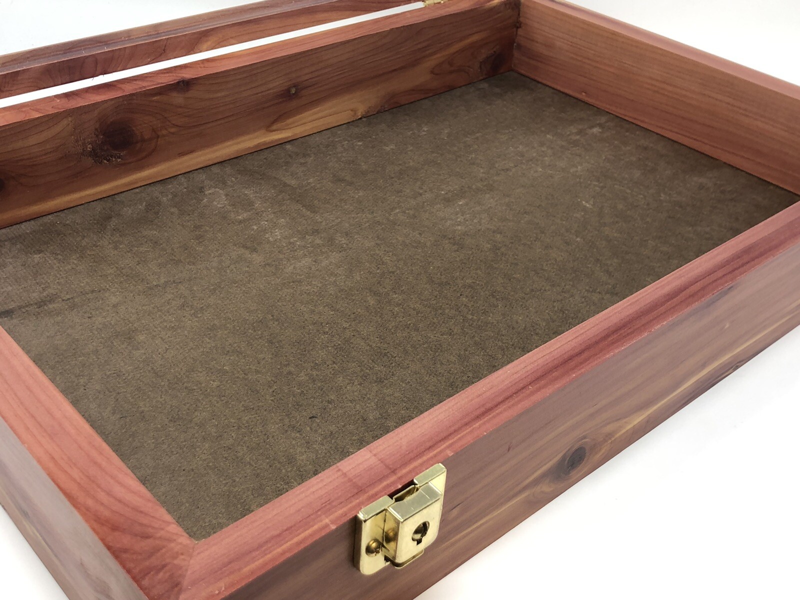 Cedar Wood Display Case 12 x 18 x 3 for Arrowheads Knifes Collectibles & More