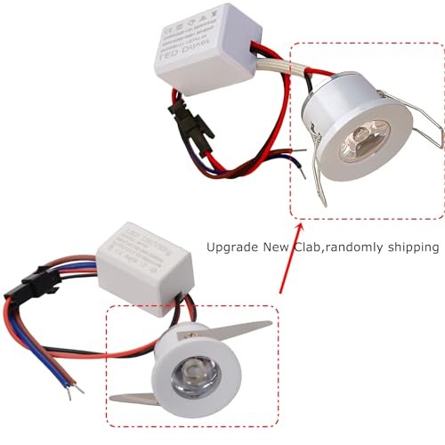 2Pack 1W Mini Spotlights Indoor Recessed Ceiling Showcase Display Under White