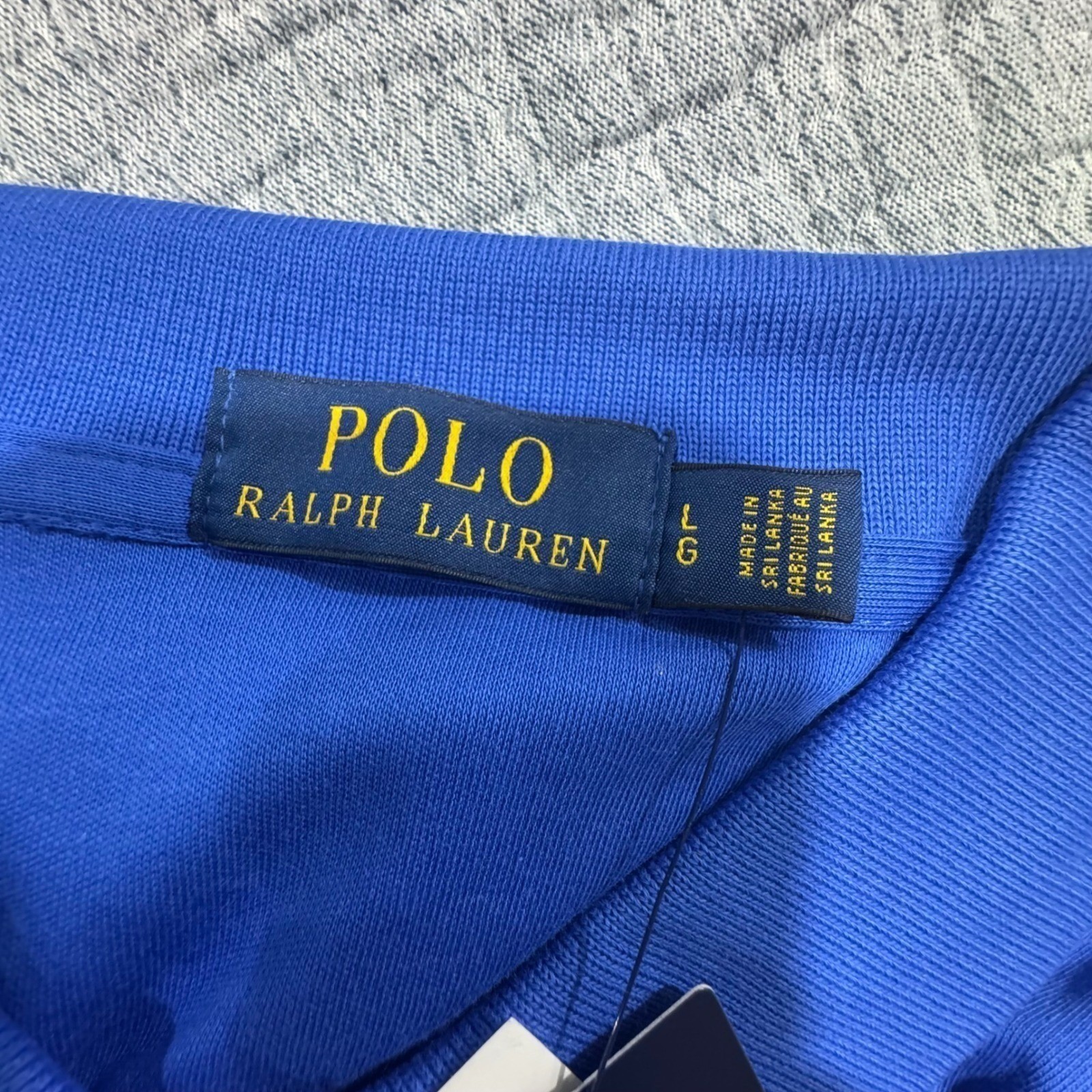 NWT Polo Ralph Lauren Golf Polo Soft Cotton Shirt Men's Large Blue With Red Pony