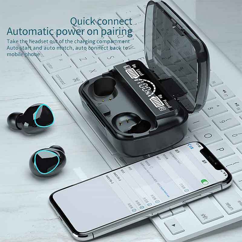 TWS Bluetooth Earbuds Waterproof Bluetooth 5.1 Headset Noise Cancelling Wireless