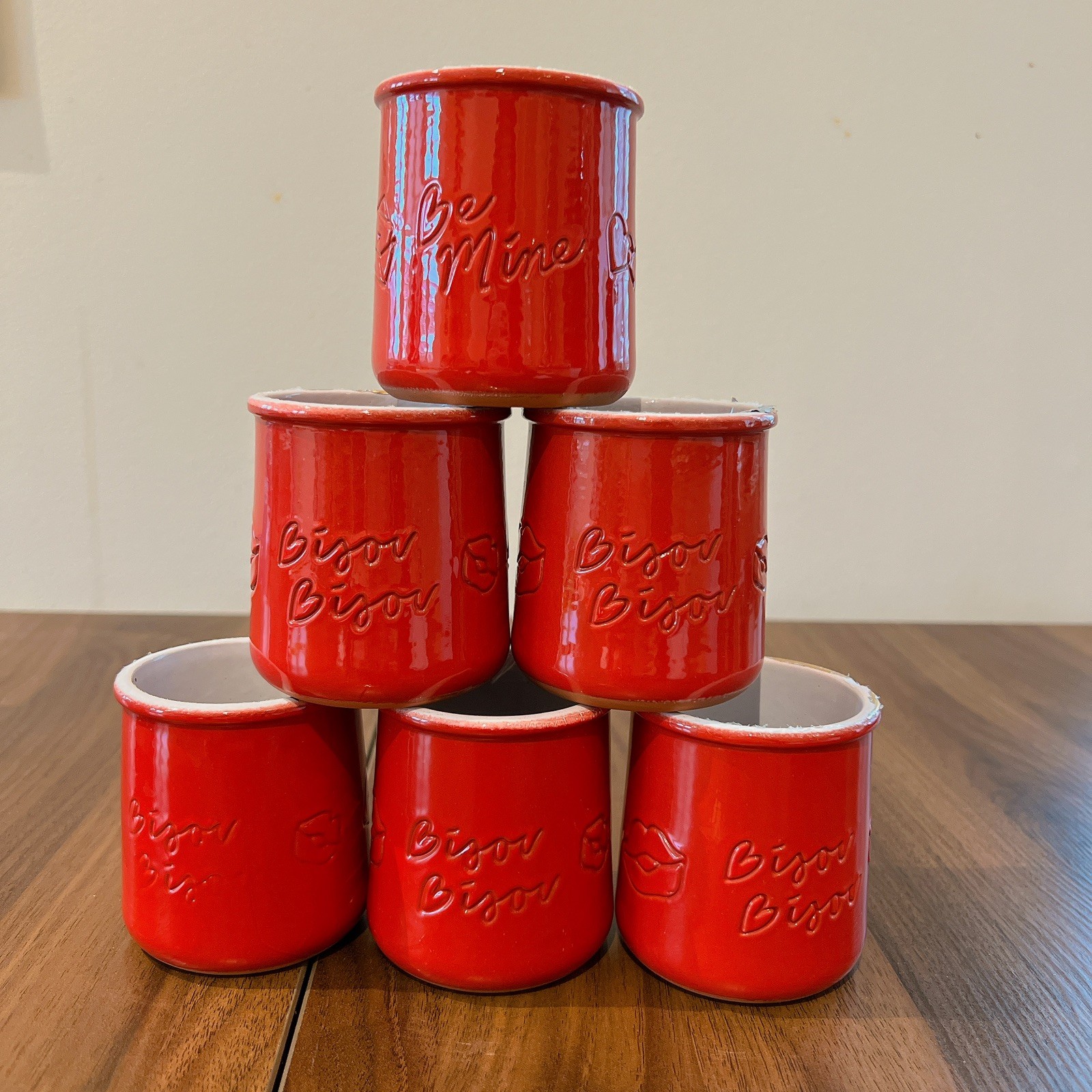 Limited Edition Valentine Red La Fermiere Yogurt Pots