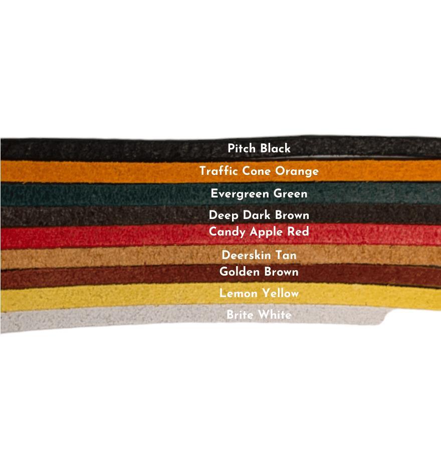 NEW 2024 COLORS! Rawhide Leather Shoe Laces 1/8" x 72" Singles, Pairs, Wholesale