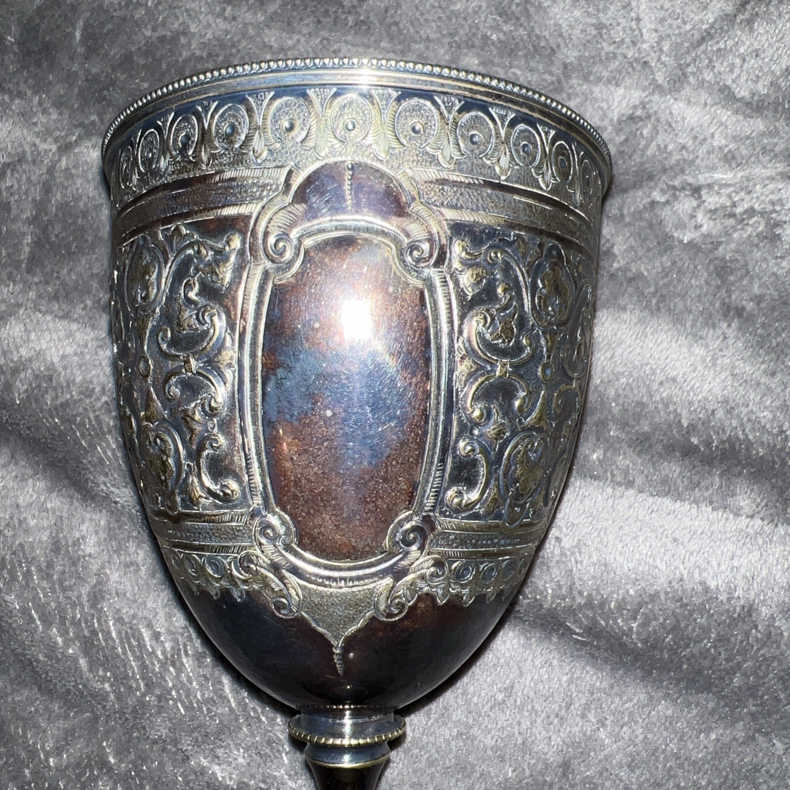 Antique Silver Plated(?) Church Goblet/Chalice Engraved xxster & Son 2693