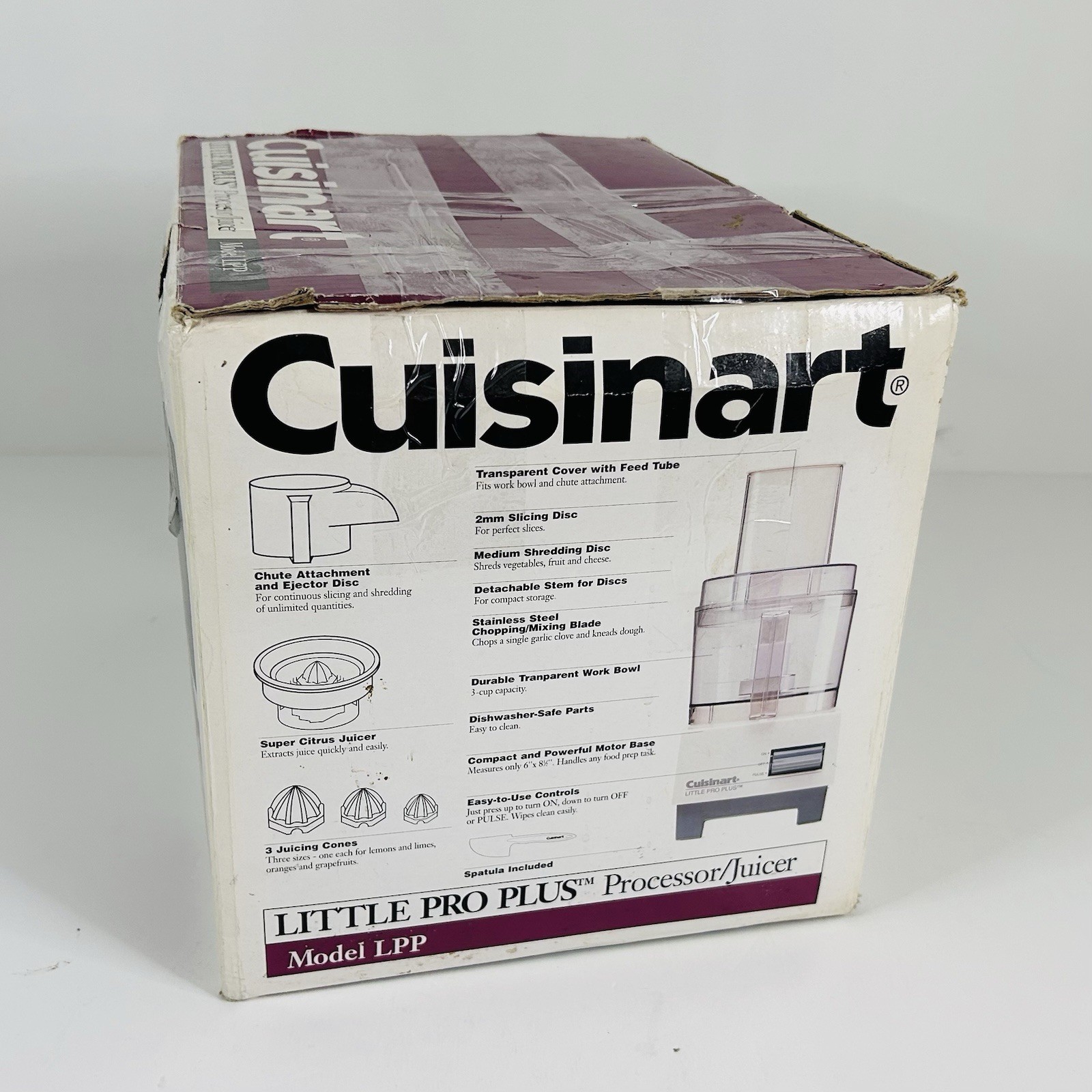 New in Box Cuisinart Little Pro Plus Model LPP Processor and Juicer Vintage 1996
