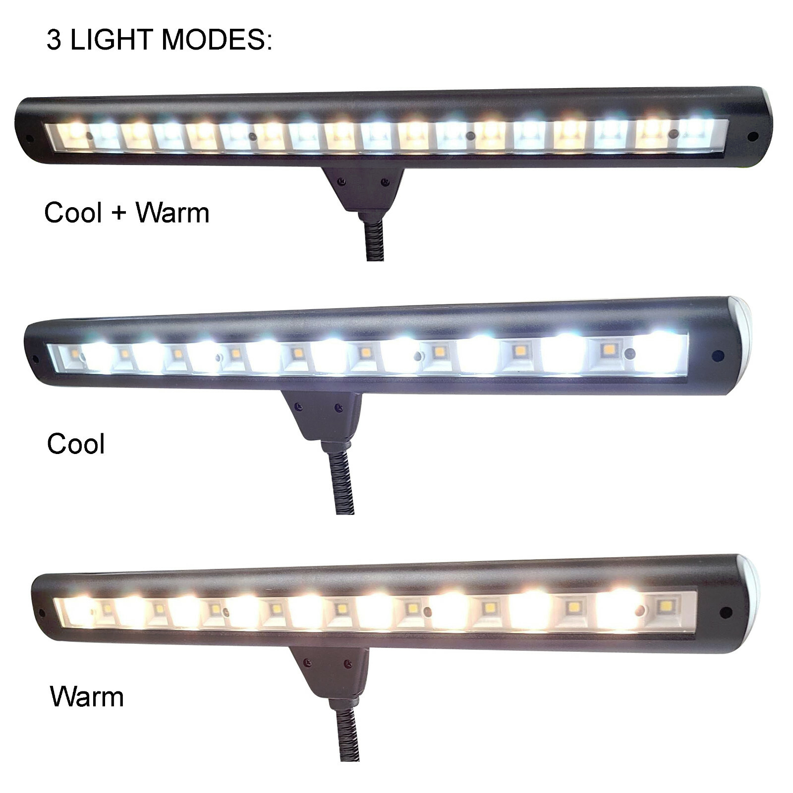 Extra Wide Clip-On Music Stand Orchestra Light- 18 LED Rechargeable USB