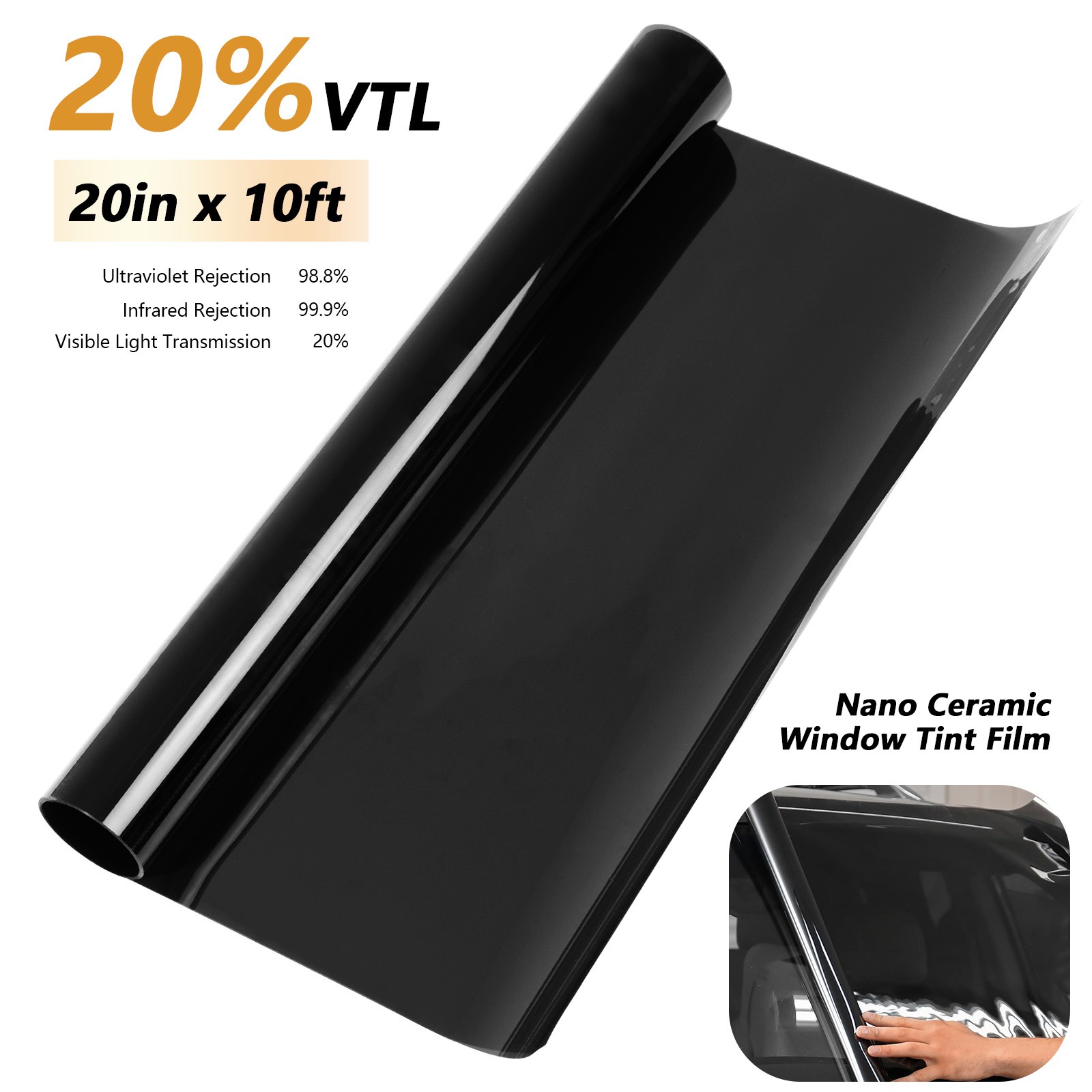 Nano Ceramic Window Tint Film 5%/20%/35% VLT Privacy Protection for Car & Home