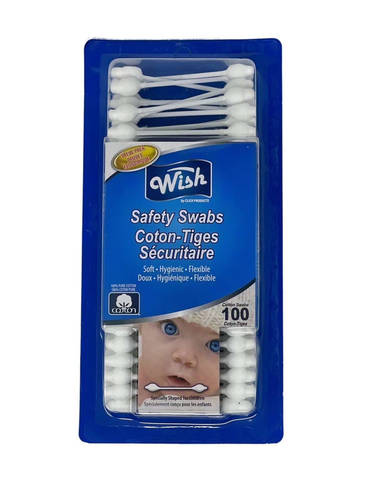 400 Safety Swabs Cotton swab Baby Safe large Cotton Tip for Newborn Babies