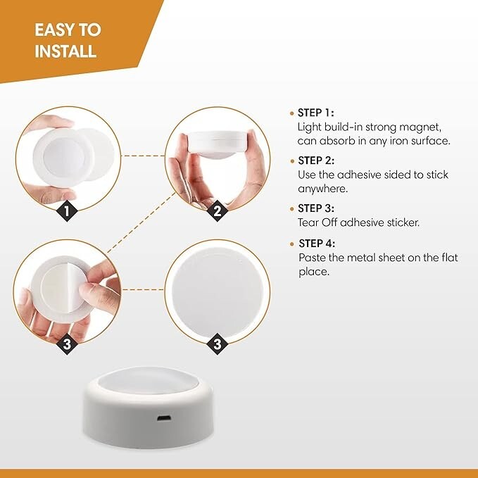 VYANLIGHT LED Puck Lights 16 Colors w/ Remote - Rechargeable Under Cabinet