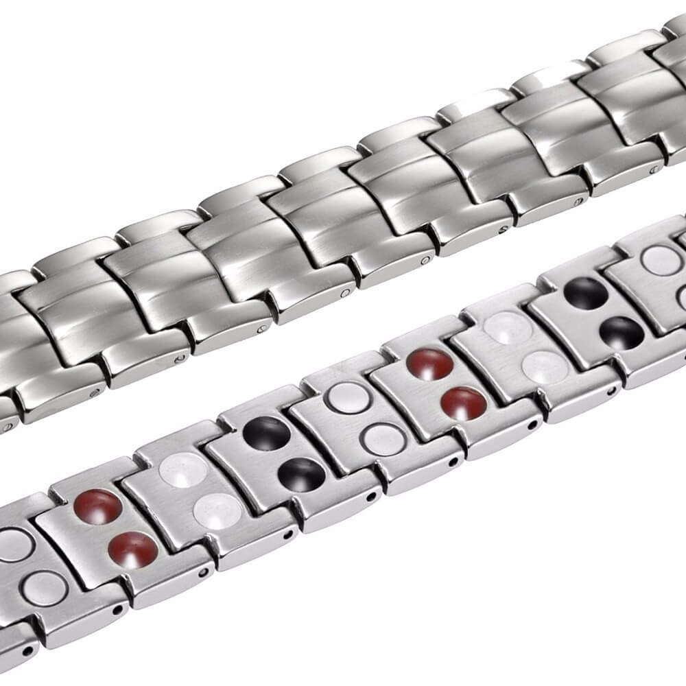 MENS Magnetic Therapy Bracelet 4 Elements Balance Energy Arthritis Pain Relief