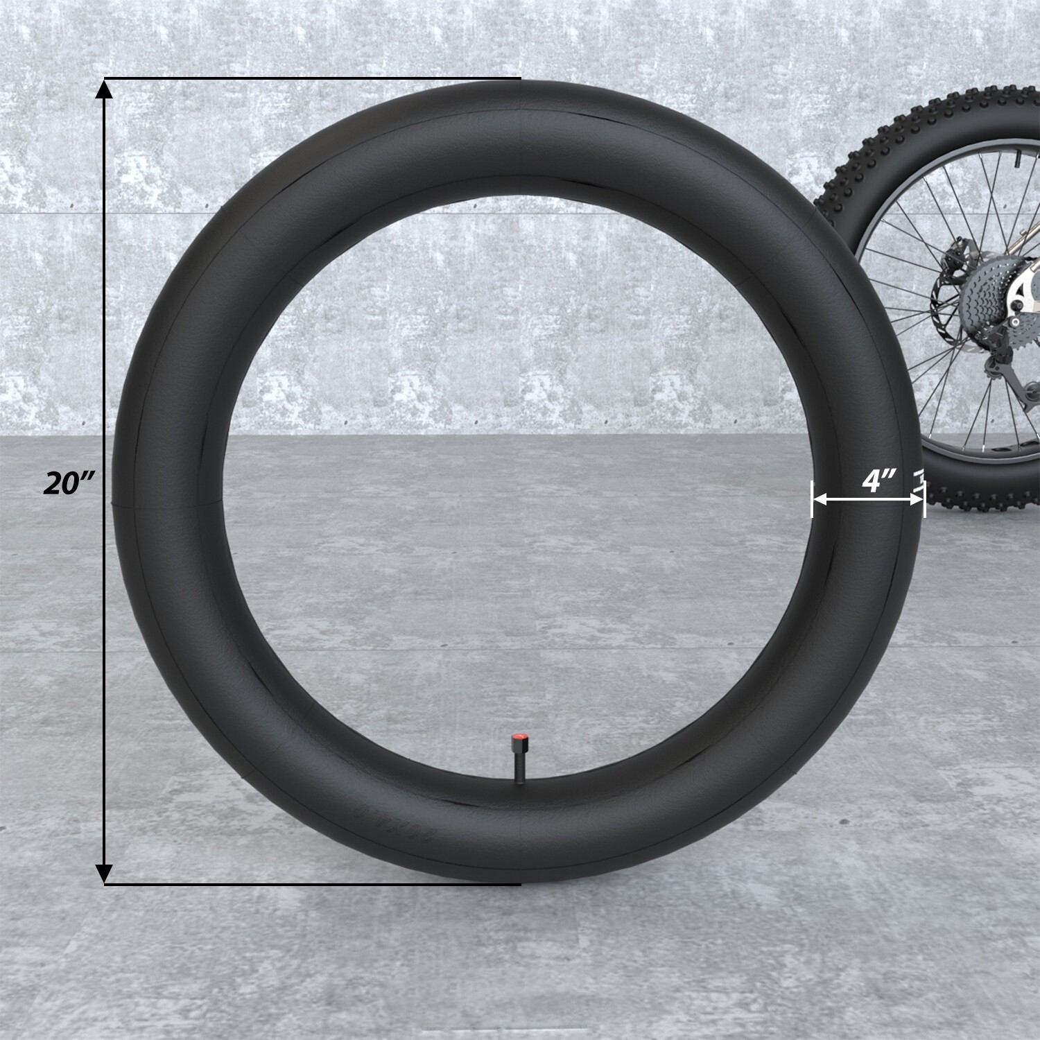 2 Pack 26X4.0 Fat Bike Tube, Heavy Duty 26X4.0 E-Bike Fat Bicycle Inner Tube