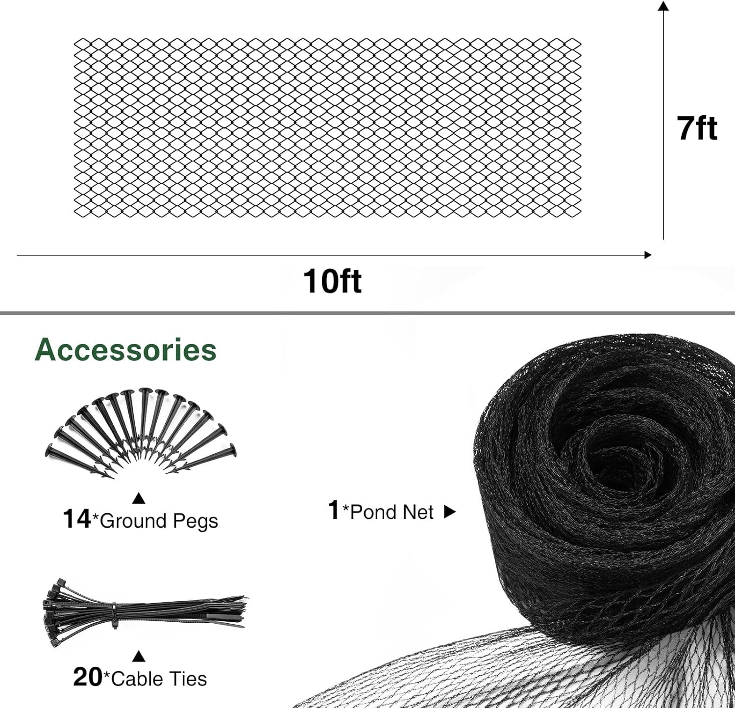 Pond Netting for Leaves Leaf Net Cover Pond Net with Small Fine Mesh Protecting