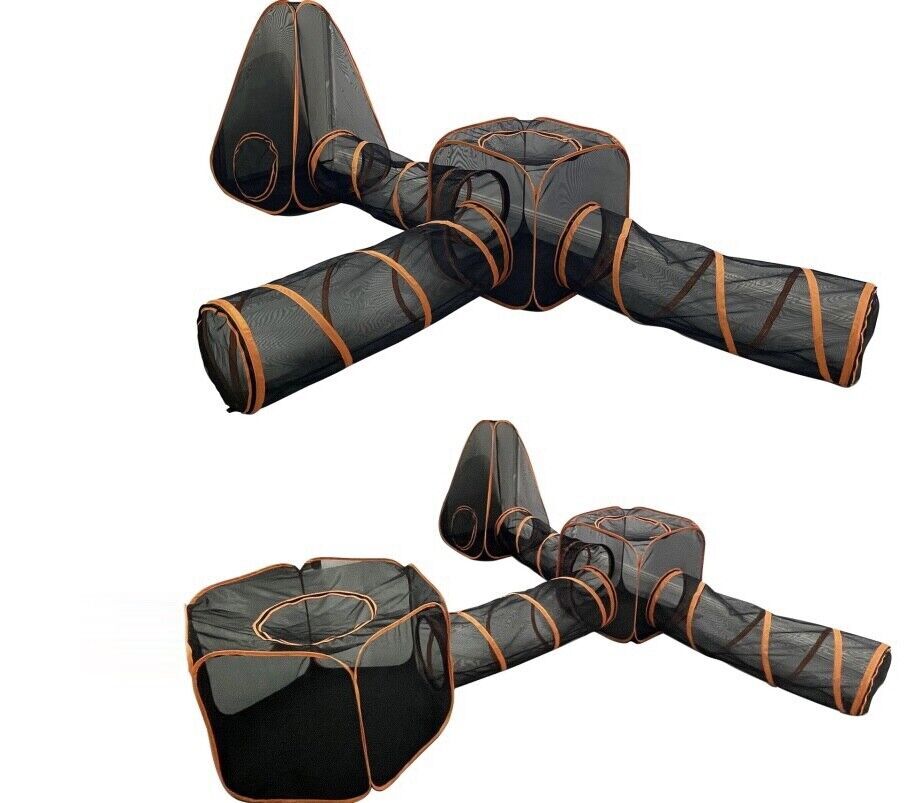 6-In-1 Outdoor Large Portable Pet Cat Playpen Play Tent Tunnel House Enclosures