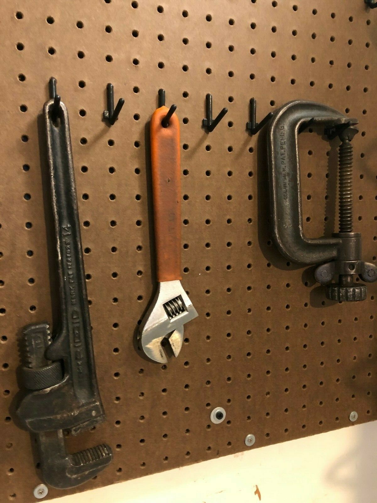 Plastic Pegboard Hooks Lowercase L-Hooks for peg boards 100 pieces MADE IN USA