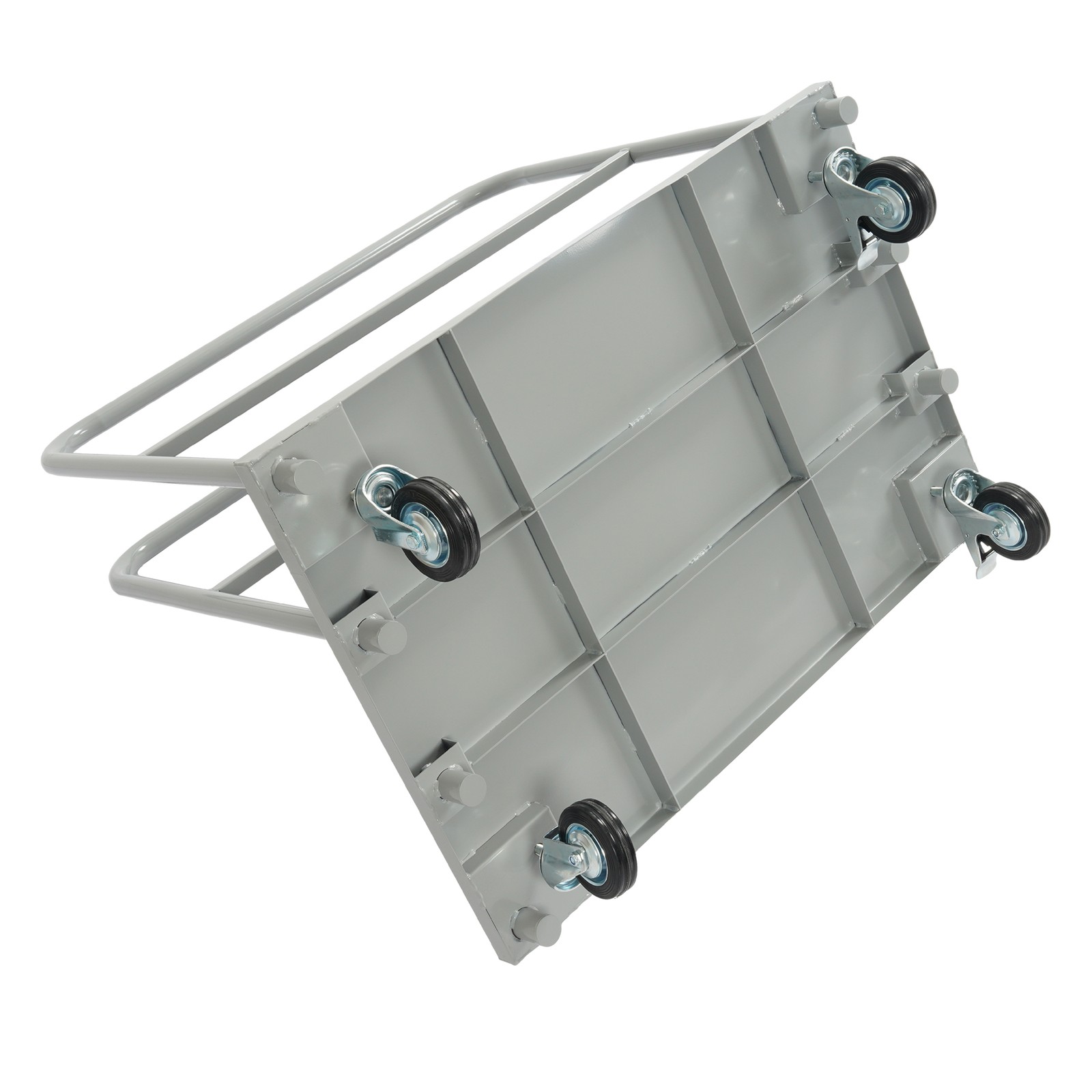 2-in-1 Platform Truck Cart Steel Panel Flatbed Dolly Cart 2000lbs with 4 Casters