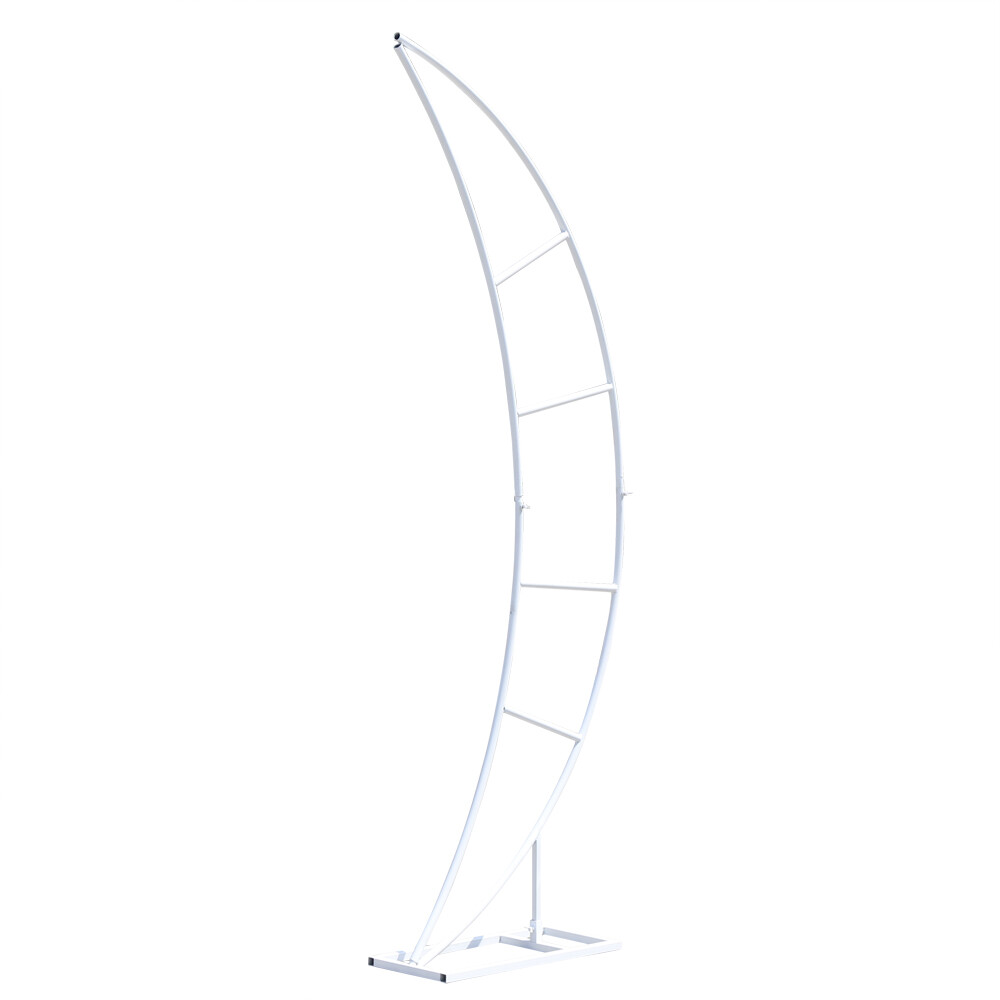 2 Piece Wedding Arch Crescent Moon Floral Stand Party Framework Stand Backdrop