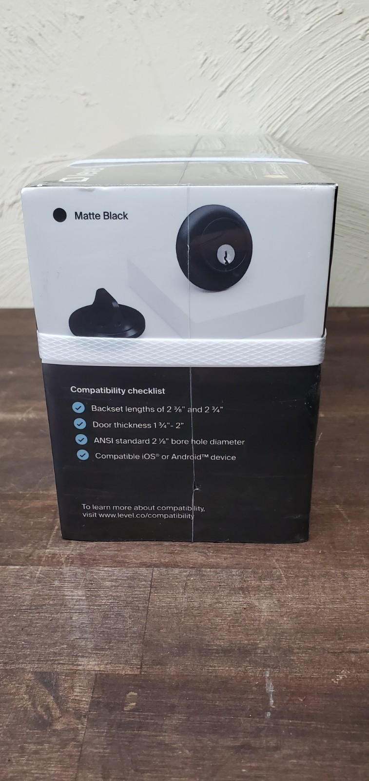 Level Lock Smart Lock Touch Edition Smart Deadbolt Keyless Entry, Black - SEALED