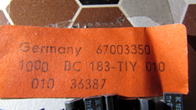 BC183 Texas Instruments W-Germany BJT NPN Bipolar Transistor OBSOLETE (X1PC) USA