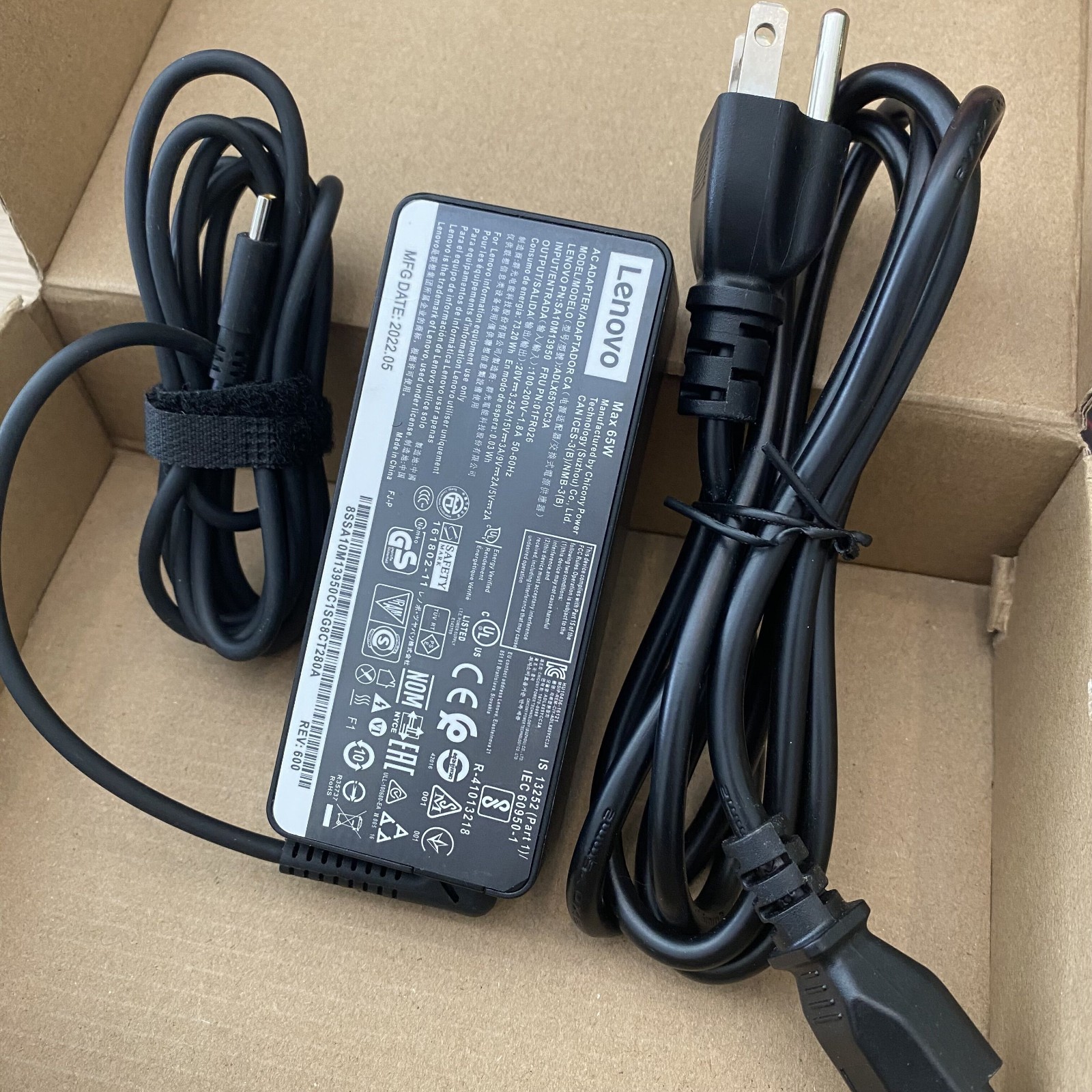 Genuine OEM 65W USB-C Type-C Adapter Charger Lenovo ThinkPad T480 ADLX65YLC3A