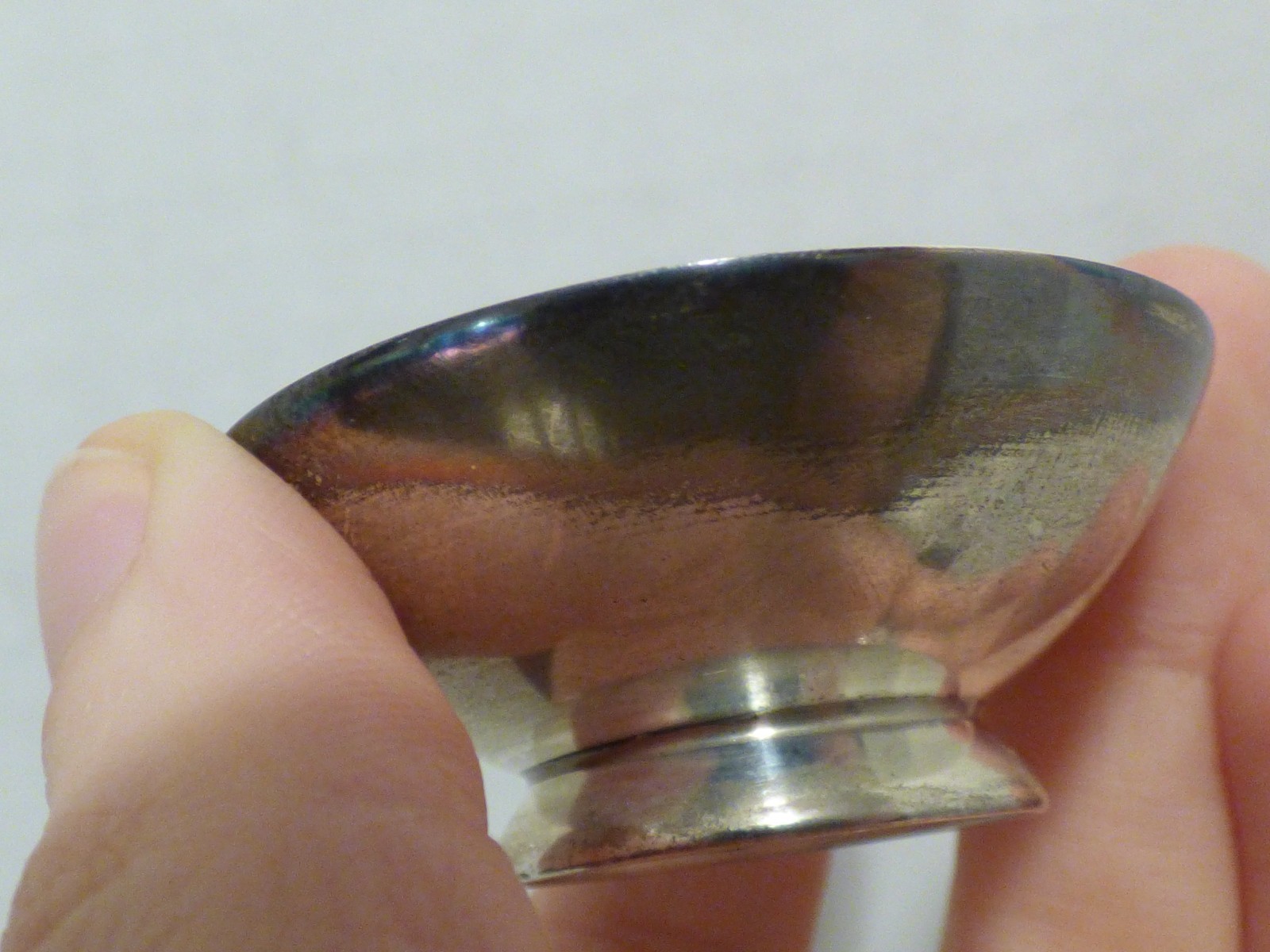 Antique Denmark Salt Cellar & Spoon & Pepper Shaker Sterling V.B. VB Pink Enamel